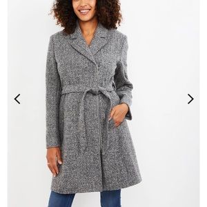 Motherhood Maternity belted wool maternity coat, size small